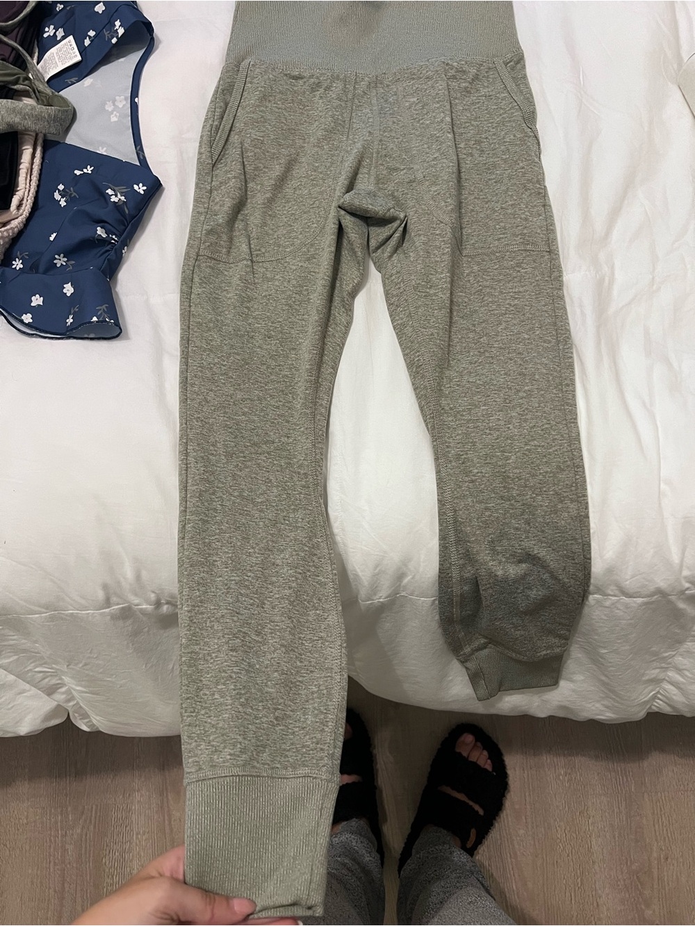 Balance Collection Olive Gray High-Waist Leggings